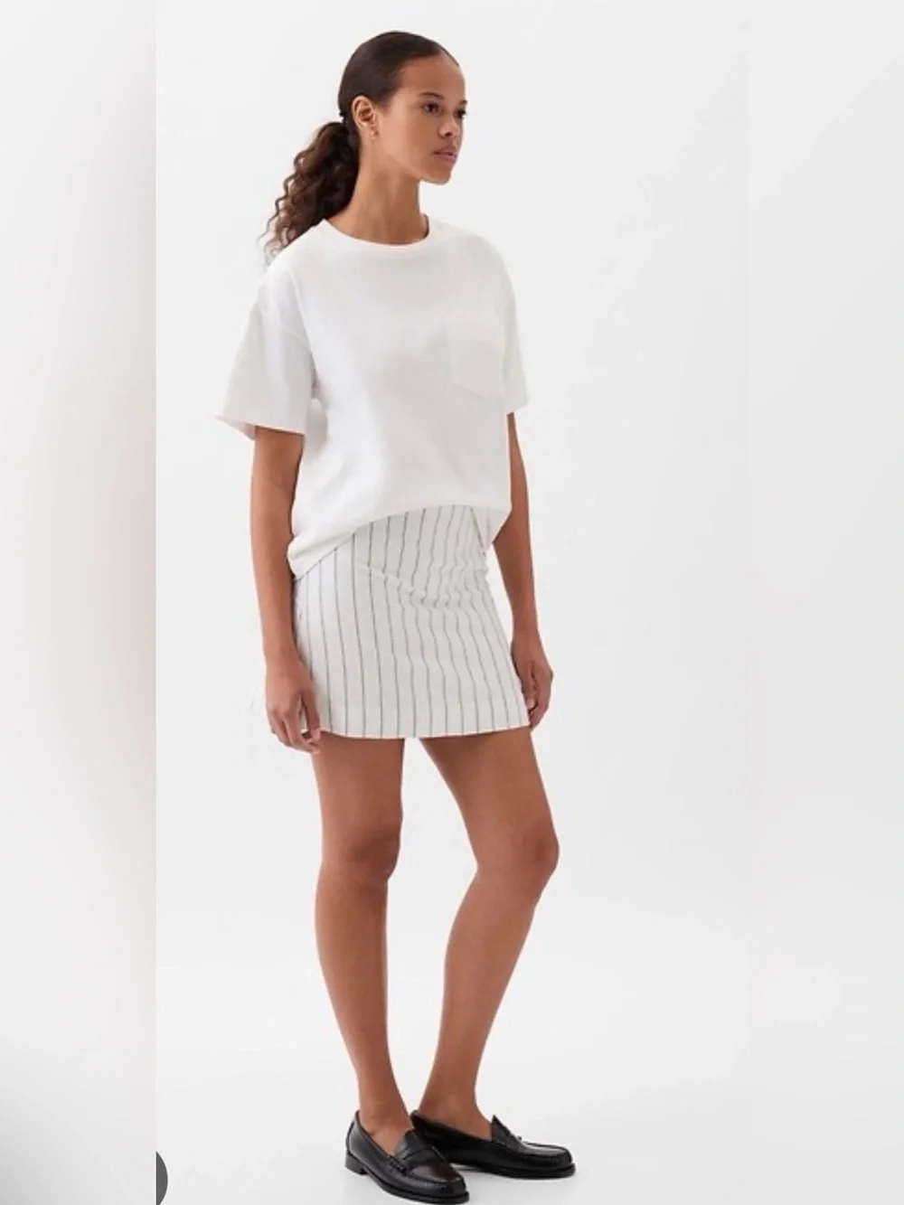 Linen-Cotton mini skirt -GAP